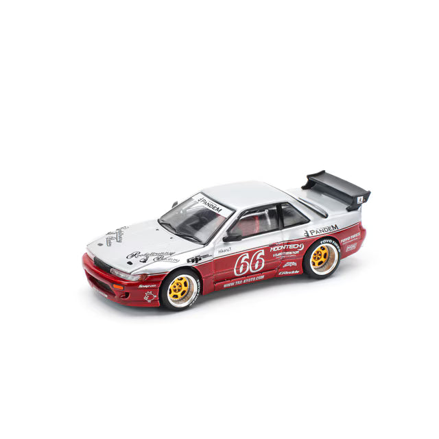 Pop Race 1/64 Pandem Nissan Silvia S13 - Moontech Red - PR64-0258