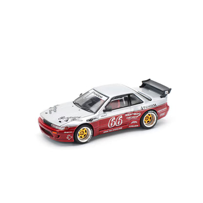Pop Race 1/64 Pandem Nissan Silvia S13 - Moontech Red - PR64-0258