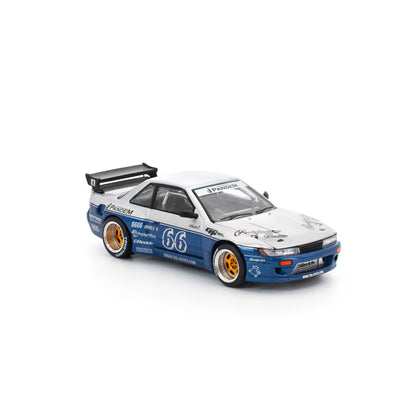 Pop Race 1/64 Pandem Nissan Silvia S13 Moontech Blue - PR64-0264