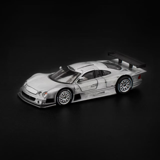 Pop Race 1/64 Hong Kong Toycar Salon 2026 Mercedes CLK-GTR Raw Metal - PR64-0580