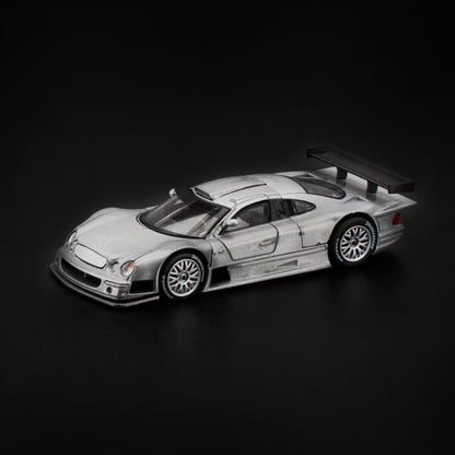 Pop Race 1/64 Hong Kong Toycar Salon 2026 Mercedes CLK-GTR Raw Metal - PR64-0580