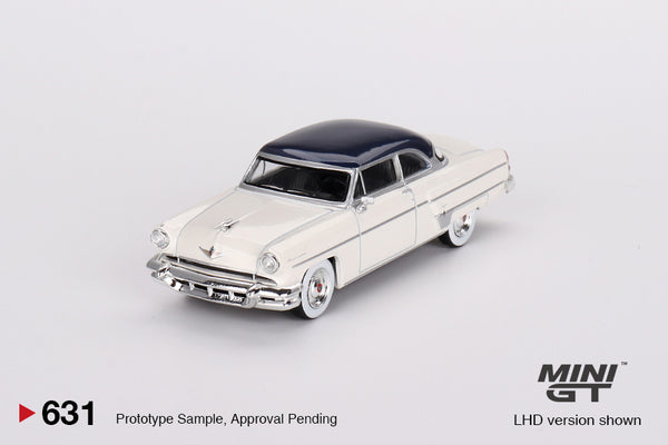 Mini GT 1/64 Lincoln Capri 1954 Arctic White / Atlantic Blue White