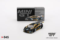 Mini GT 1/64 Lamborghini Huracán GT3 EVO #4 2022 Macau GP Macau GT Cup Phantom Pro Racing Black & Yellow