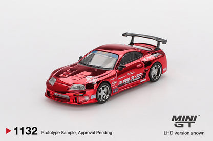 Mini GT 1/64 Toyota Supra (A80) Top Secret GT-300 Top Secret Red Chrome - MGT01132