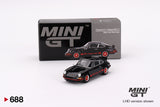 Mini GT 1/64 Porsche 911 Carrera RS 2.7 Black with Red Livery