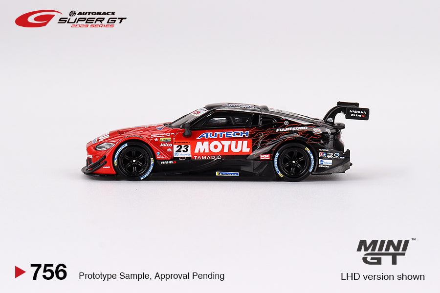 Mini GT 1/64 Autobacs Super GT Nissan Z GT500 #23 "MOTUL AUTECH Z" NISMO 2023 SUPER GT SERIES Black & Red