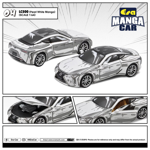 Era Car 1/64 Lexus LC500 (Pearl White Manga)