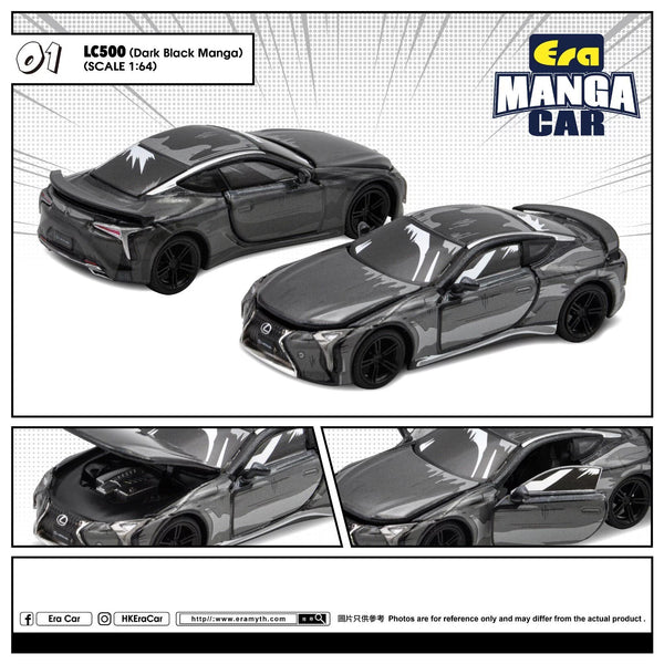 Era Car 1/64 Lexus LC500 (Dark Black Manga)