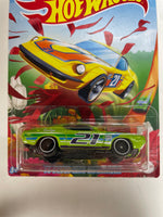 Hot Wheels 1/64 Spring ‘70 Dodge Hemi Challenger Green - Damaged Card