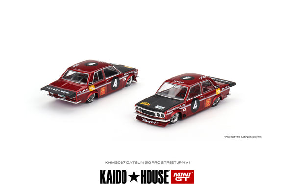 Kaido House x Mini GT 1/64 Datsun 510 Pro Street JPN V1 Red