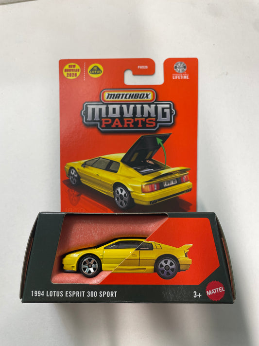 Matchbox 1/64 Moving Parts 1994 Lotus Esprit 300 Sport Yellow - JHV41