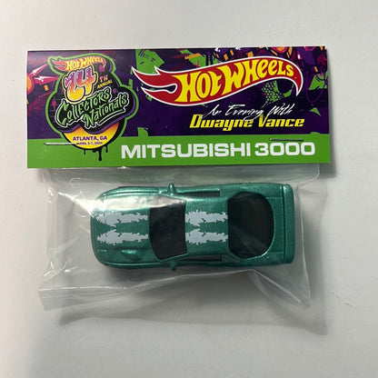 Hot Wheels 1/64 2024 Atlanta Convention Mitsubishi 3000GT Green Dinner Baggie Car