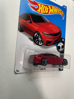 Hot Wheels 1/64 BMW M4 Red - Damaged Card