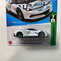 Hot Wheels 1/64 Automobili Pininfarina Battista White & Blue