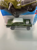 Hot Wheels 1/64 ‘55 Chevy Bel Air Gasser Triassic-Five green