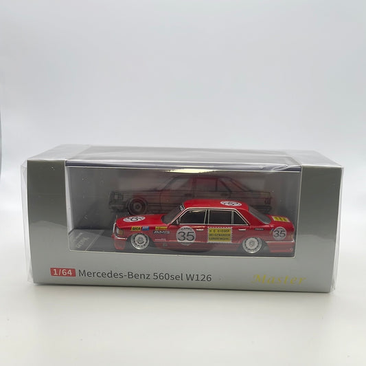 1/64 Master Mercedes-Benz 560sel W126 Lowered Red
