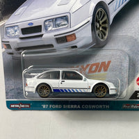 Hot Wheels 1/64 Car Culture Canyon Warriors ‘87 Ford Sierra Cosworth White