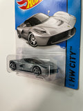 Hot Wheels 1/64 International Card LaFerrari Silver - Damaged Card