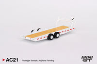 Mini GT 1/64 Car Hauler Trailer Type C White