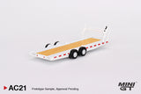 Mini GT 1/64 Car Hauler Trailer Type C White