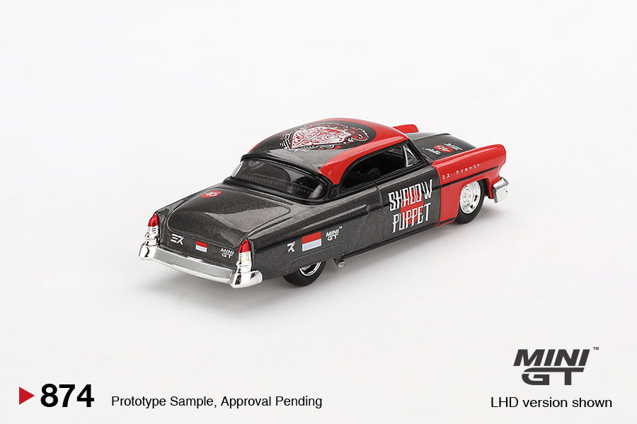 Mini GT 1/64 MIZU Diecast Lincoln Capri Hot Rod 1954 "Shadow Puppet" 2024 Red & Black
