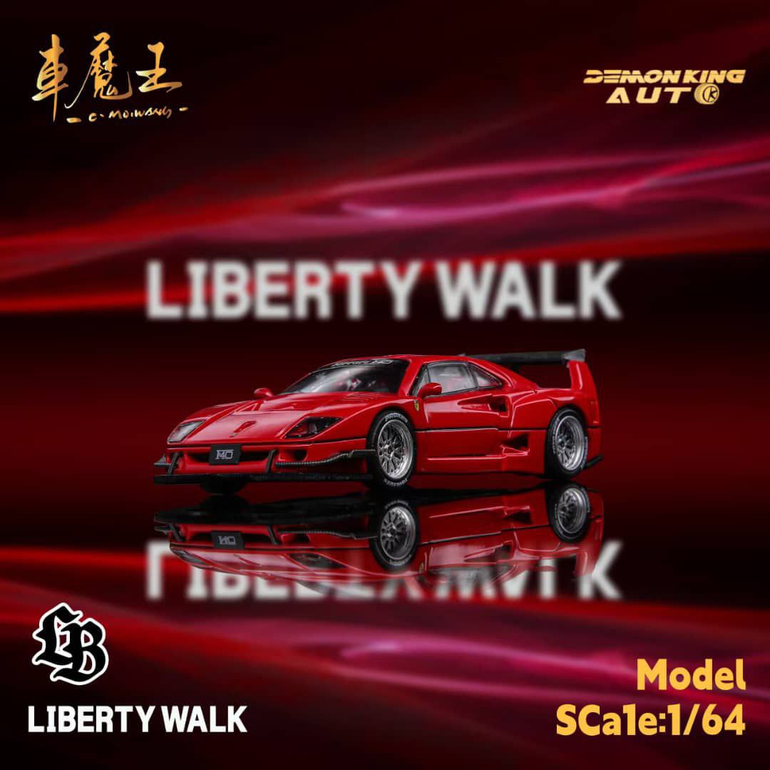 Demon King Auto 1/64 Ferrari F40 Liberty Walk Red – Flipn Diecast