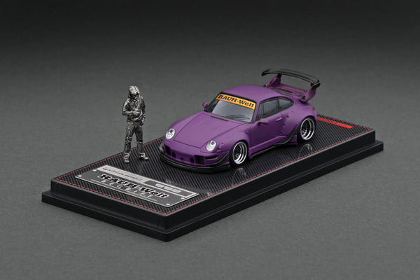 1/64 Ignition Models Porsche RWB 993 w/ Mr.Nakai Figure Matte Purple