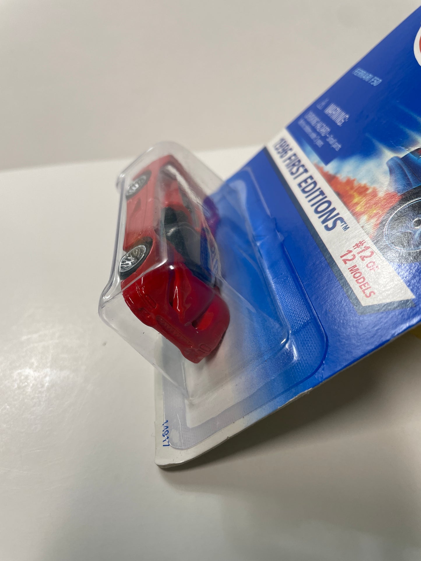Hot Wheels 1/64 1996 First Editions Ferrari F50 Red - Damaged Box