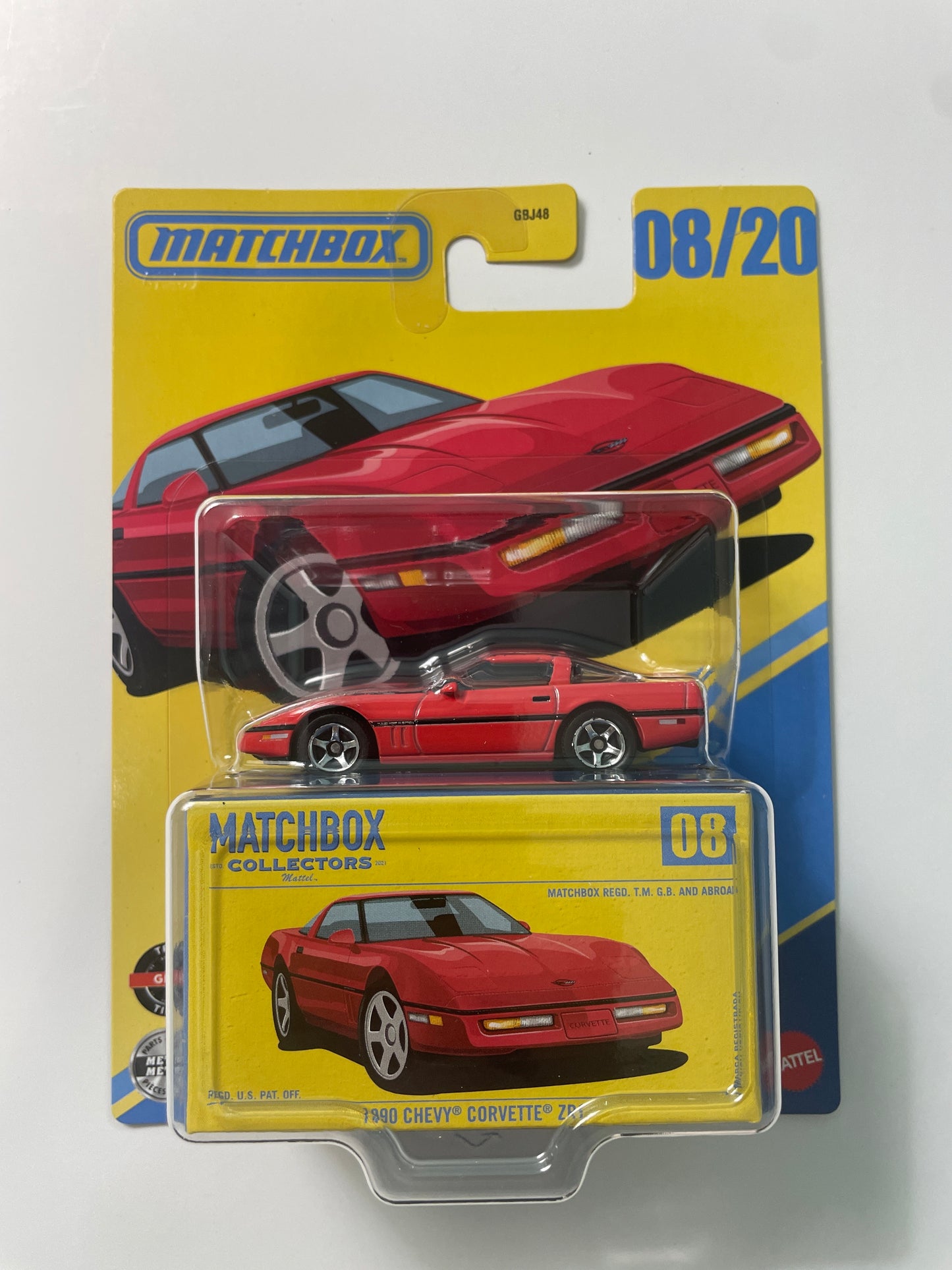 Matchbox Collectors 1/64 1990 Chevy Corvette ZR1 Red - JJV94
