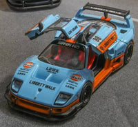 Demon King Auto 1/64 Ferrari F40 LBWK Gulf Orange & White - Damaged Box