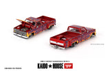 Mini GT x Kaido House 1/64 Chevrolet Silverado Dually On Fire V1 Red