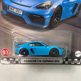 Hot Wheels 1/64 Boulevard Mix U Porsche 718 Cayman GT4 Blue