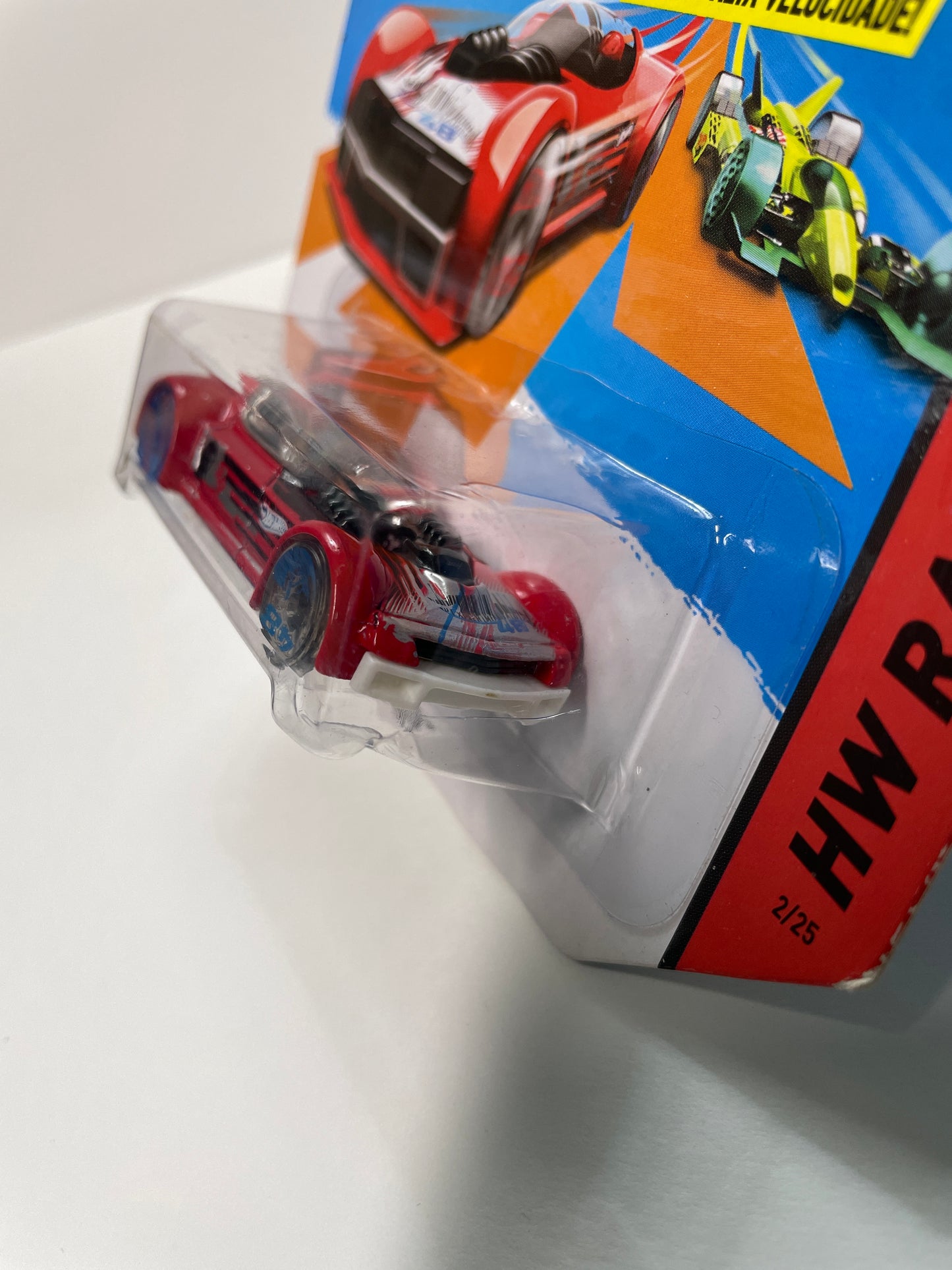 Hot Wheels 1/64 High Speed Wheels Track Stars Ballistik Red BDW25 - Damaged Box