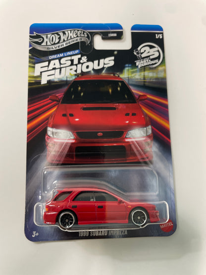 Hot Wheels 1/64 Silver Series Dream Lineup Fast & Furious 1999 Subaru Impreza Red - JKX10