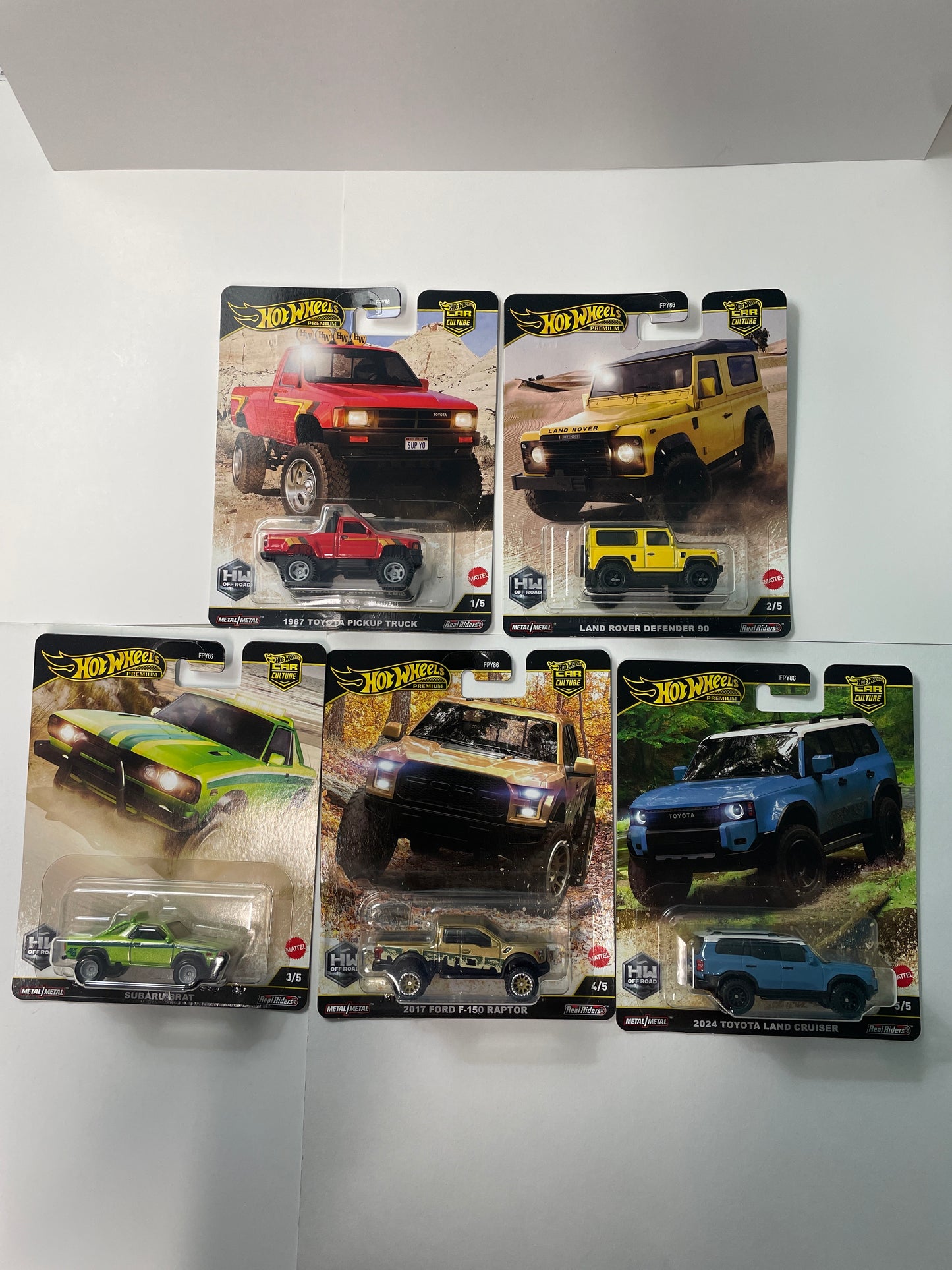 Hot Wheels 1/64 Car Culture Off Road 2025 (Set of 5)