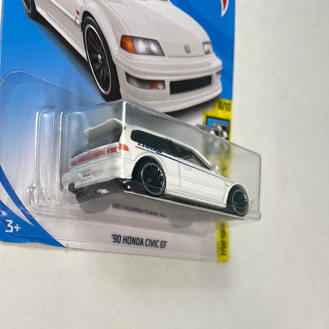 Hot Wheels 1/64 ‘90 Honda Civic EF Greddy White - Damaged Card