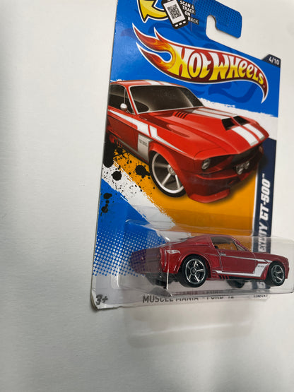 Hot Wheels 1/64 ‘67 Shelby GT-500 Red & White - Damaged Box