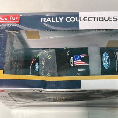 1/18 Sunstar Ford Focus RS WRC 2010 Rallyday Show At Castle Combe Circuit Ken Block Black - Damaged Box