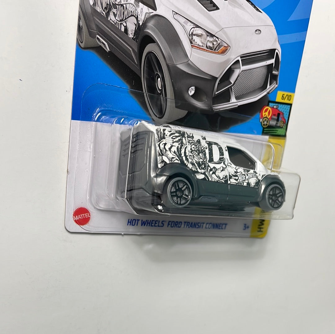 Hot wheels 1/64 Ford Transit Connect White & Black