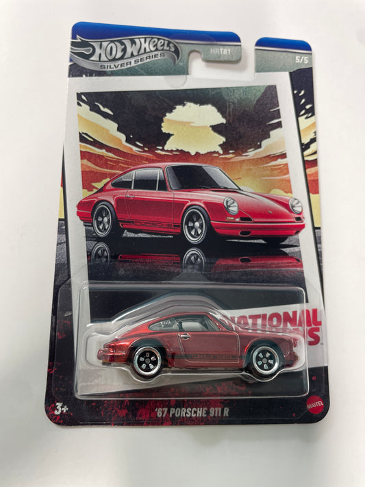 *Chase* Hot Wheels 1/64 Silver Series National Icons '67 Porsche 911 R Red