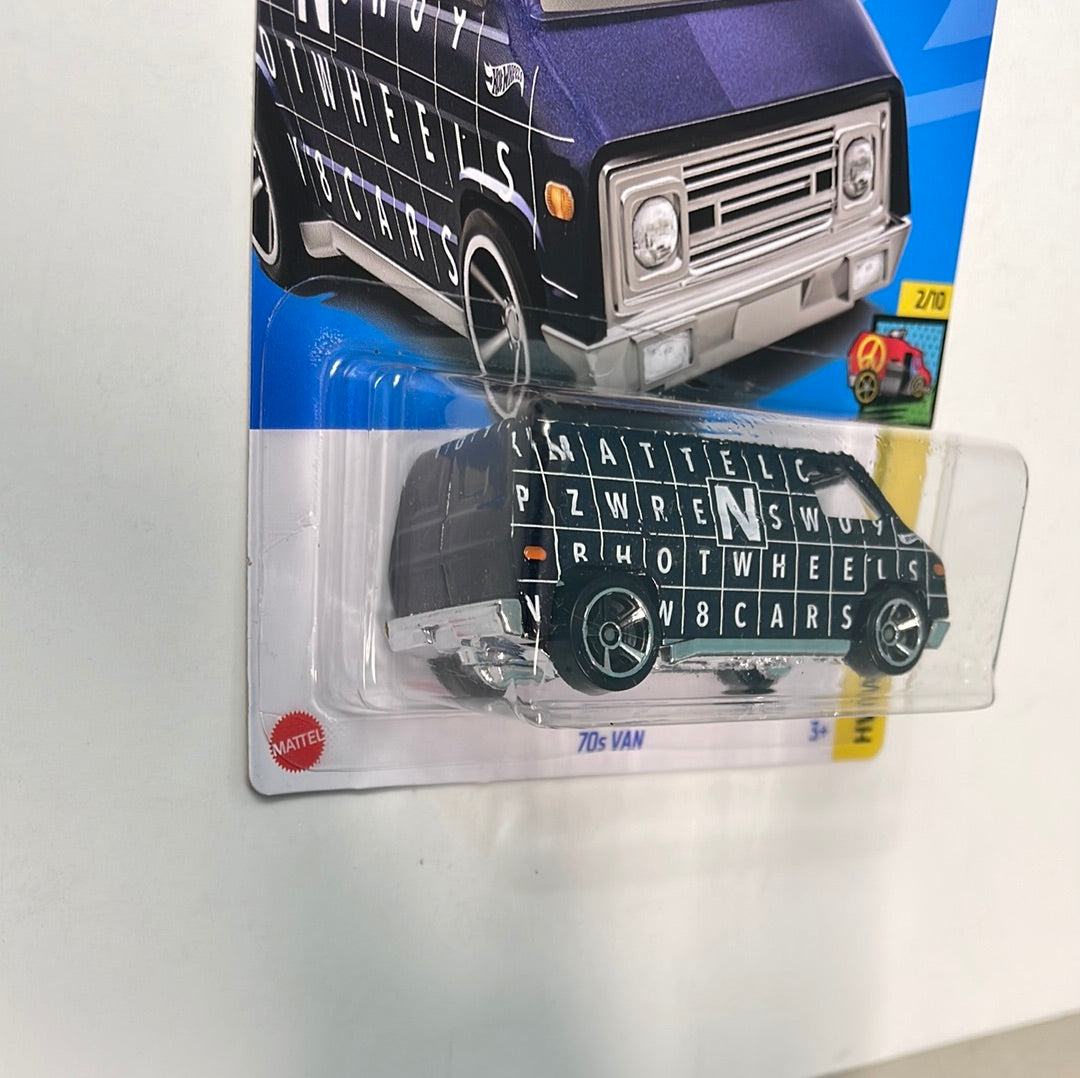 Hot Wheels 1/64 70s Van Dark Blue