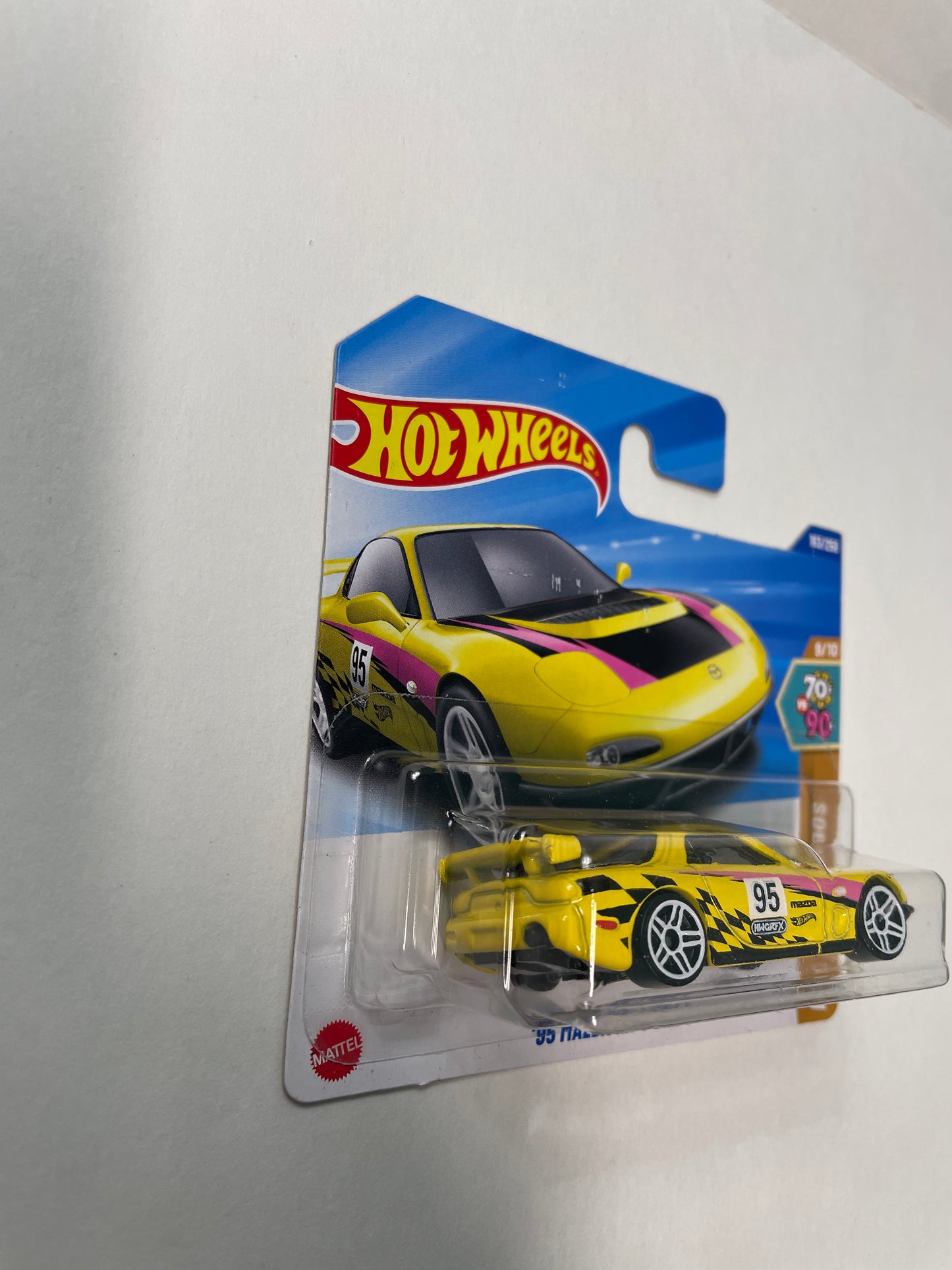 Hot Wheels 1/64 ‘95 Mazda RX-7 Drift Short Card Yellow