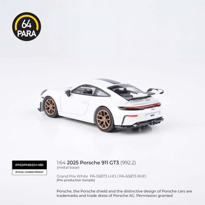 Para64 1/64 2025 Porsche 911 GT3 992.2 Grand Prix White - PA-55873
