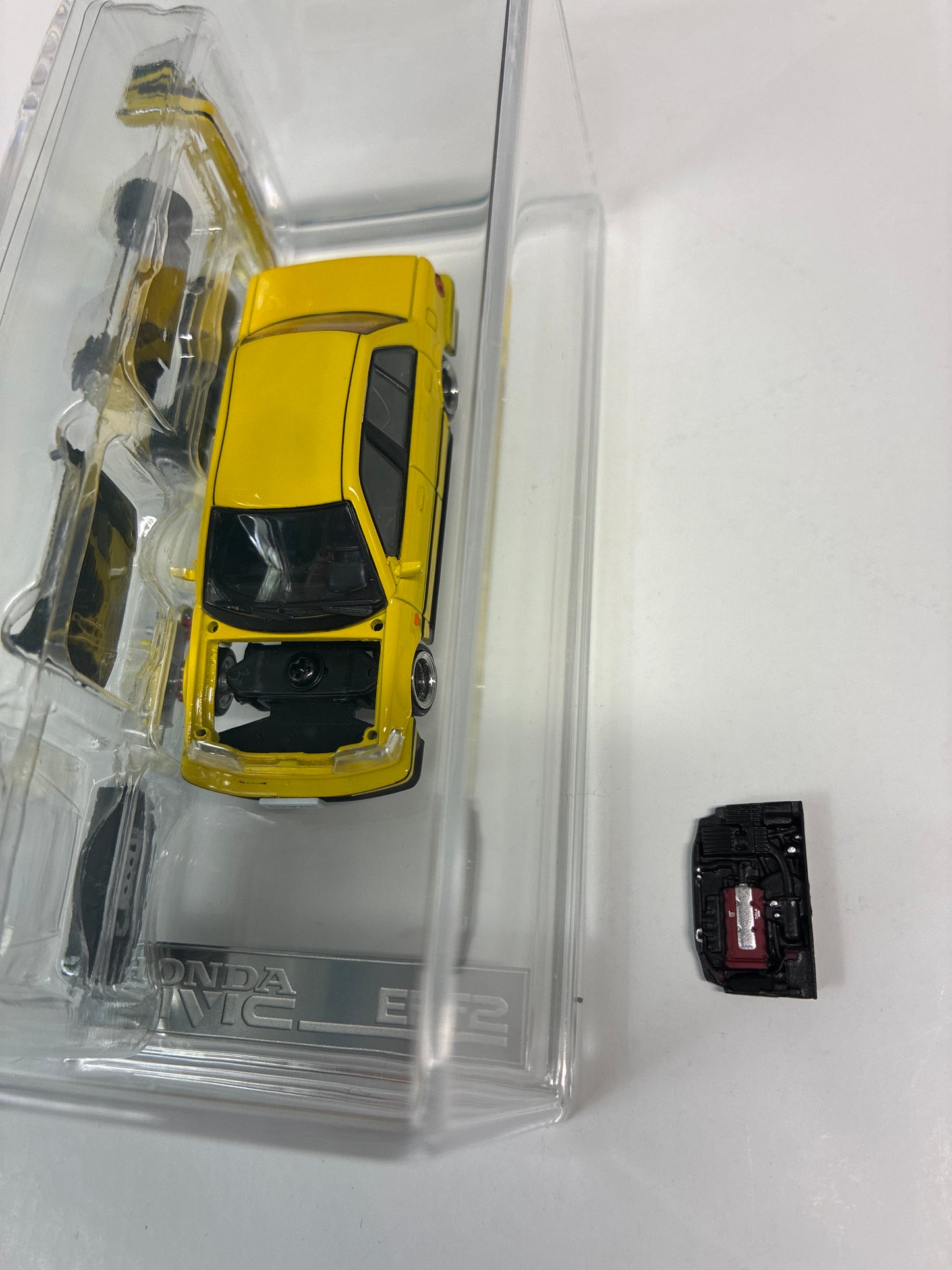 BM Creations 1/64 Honda Civic EF2 Custom Yellow - 64B0470 - Damaged Car (Open box- Read description)