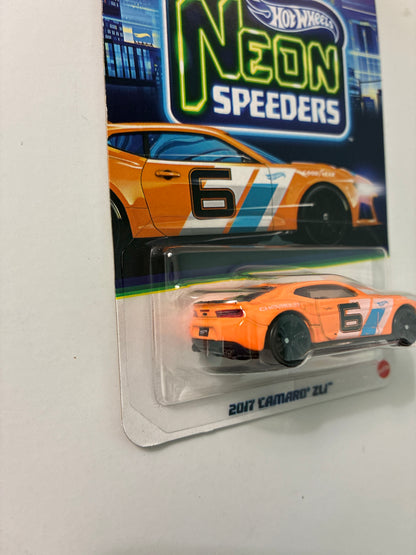 Hot Wheels 1/64 Neon Speeders 2017 Chevrolet Camaro ZL1 Orange - JKY04