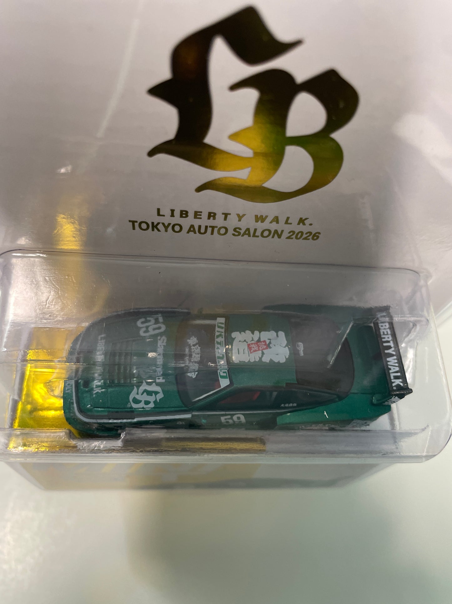 Mini GT 1/64 2026 Tokyo Auto Salon Package Exclusive Nissan LB-Super Silhouette 180SX Green - MGT01163-LB