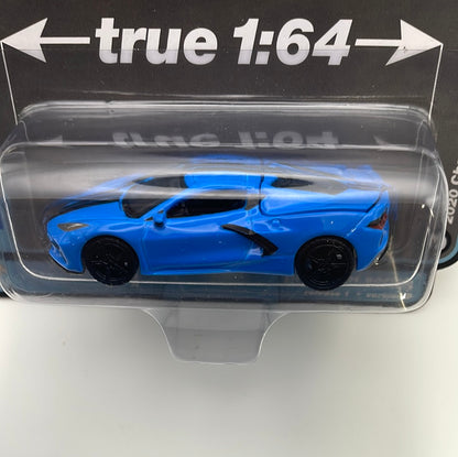 Auto World 1/64 Sports Cars Version B 2020 Chevy Corvette Rapid Blue