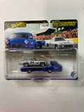 Hot Wheels 1/64 Car Culture Team Transport Mercedes-Benz 300 SL w/ ‘55 Mercedes-Benz Blaues Wunder Blue & Grey