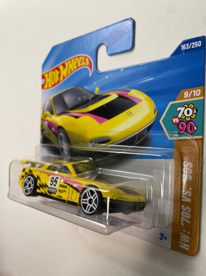 Hot Wheels 1/64 ‘95 Mazda RX-7 Drift Short Card Yellow