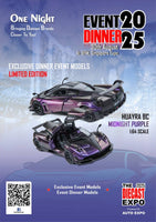 Demon King Auto 1/64 Pagani Huayra BC Purple - The Diecast Expo 2025 Singapore Dinner Exclusive